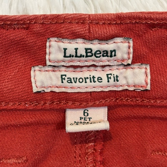 LL Bean Rustic Red Colored Denim Skirt Women’s Size 6 Fishermancore Boating - Picture 3 of 5
